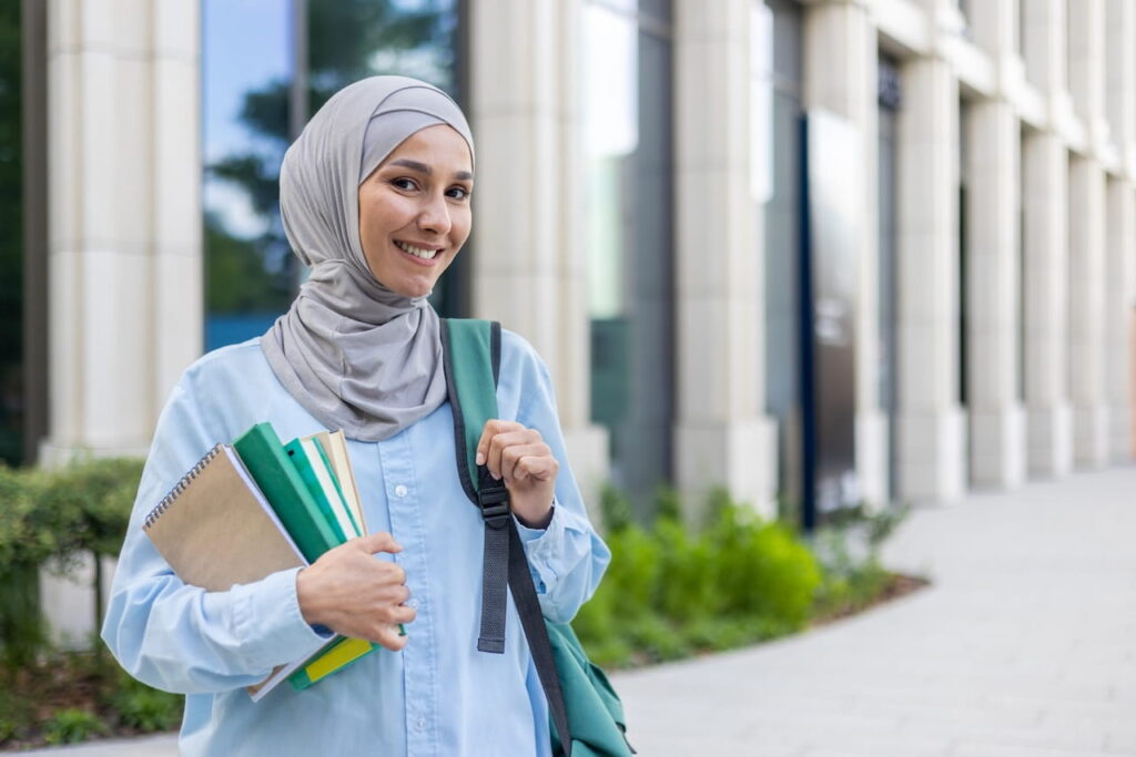 university student during recruitment process