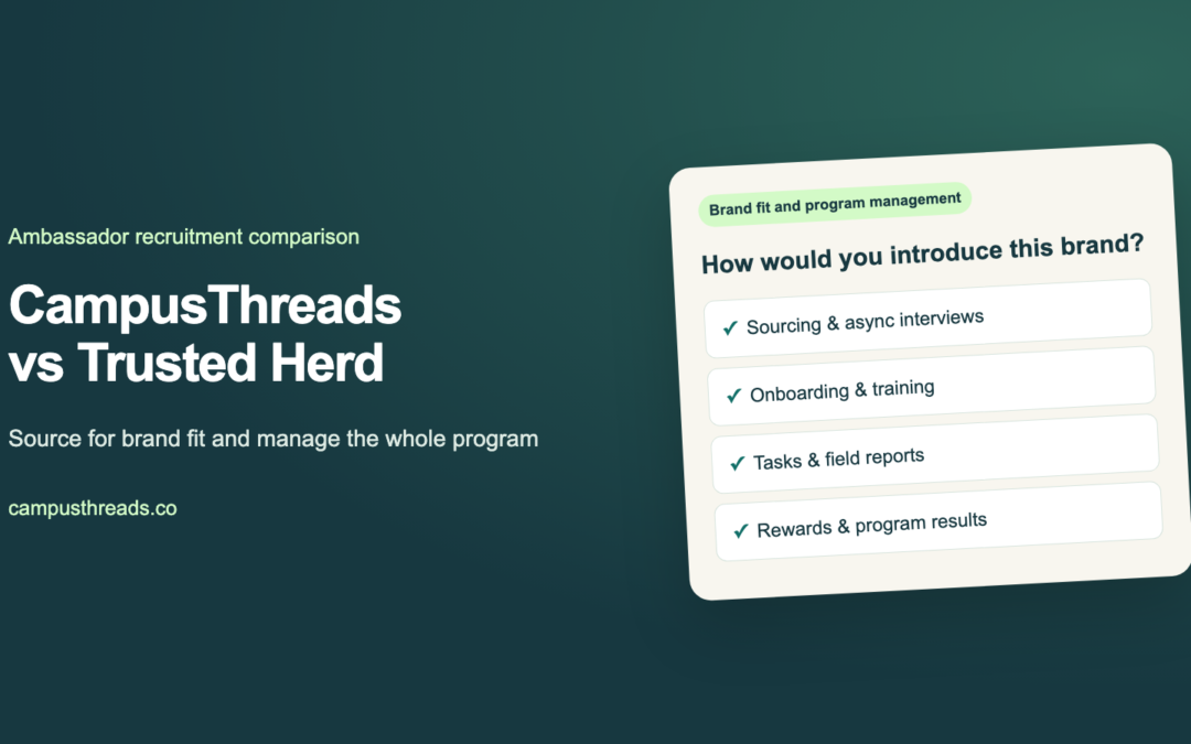 CampusThreads vs Trusted Herd for Ambassador Recruitment